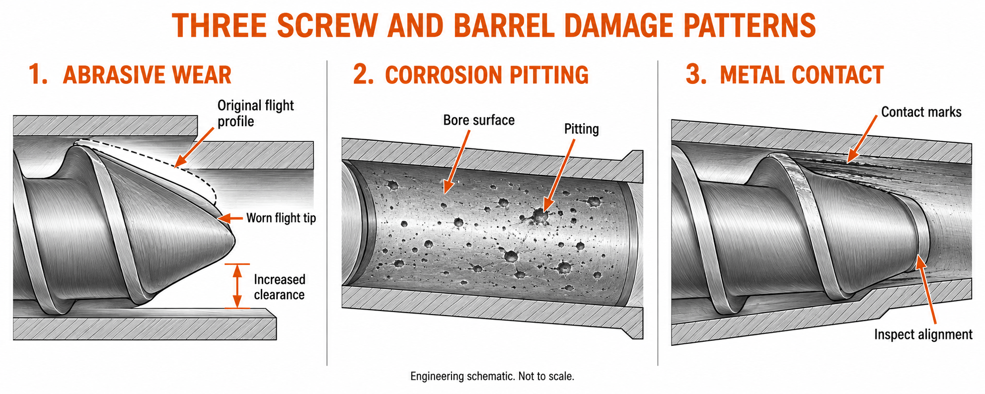 Extruder screw and barrel materials: steel grades, alloys and selection
